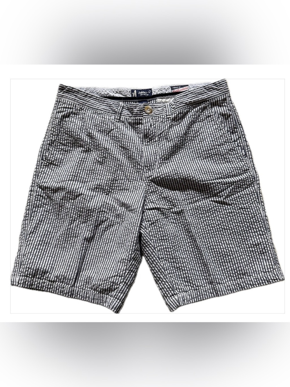 Johnnie O Surfsucker Pinstripe Shorts Sz 35